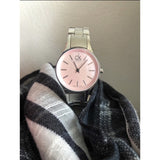 Calvin Klein Simplicity Pink Dial Silver Steel Strap Watch for Women - K432314E