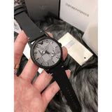 Emporio Armani Luigi Quartz White Dial Black Rubber Strap Watch For Men - AR11136