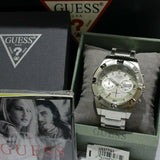 Guess Jolt Chronograph Grey Dial Silver Steel Strap Watch for Men - W0377G1