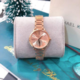 Michael Kors Portia Analog Quartz Rose Gold Dial Rose Gold Steel Strap Watch For Women - MK3839