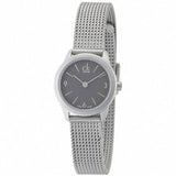 Calvin Klein Minimal Grey Dial Silver Mesh Bracelet Watch for Men - K3M51154