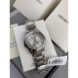 Emporio Armani Dress Quartz Silver Dial Silver Steel Strap Watch For Men - AR11084