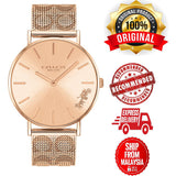 Coach Perry Rose Gold Dial Rose Gold Mesh Bracelet Watch for Women - 14503343