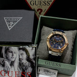 Guess Jet Setter Analog Blue Dial Blue Denim Strap Watch For Women - W0289L1