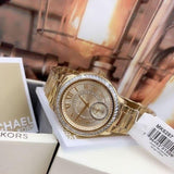 Michael Kors Madelyn Quartz Gold Dial Gold Steel Strap Watch For Women - MK6287