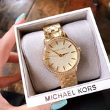 Michael Kors Argyle Glitz Rose Gold Dial Rose Gold Steel Strap Watch For Women - MK3120