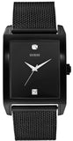 Guess Diamonds Black Dial Black Mesh Strap Watch for Men - W0298G1