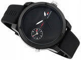 Tommy Hilfiger Denim Black Dial Black Rubber Strap Watch for Men - 1791326