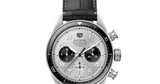 Tag Heuer Autavia Chronometer Flyback Chronograph Silver Dial Black Leather Strap Watch for Men - CBE511B.FC8279