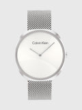 Calvin Klein Minimal Silver Dial Silver Mesh Bracelet Watch for Men - K3M211Y6