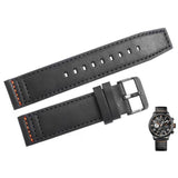 Tommy Hilfiger Trent Black Multifunction Black Dial Black Leather Strap Watch for Men - 1791136