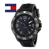 Tommy Hilfiger Sport Multifunction Black Dial Black Rubber Strap Watch for Men - 1790983