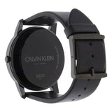 Calvin Klein City Quartz Black Dial Black Leather Strap Watch for Men - K2G2G4CX