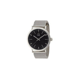 Calvin Klein Surround Black Dial Silver Mesh Bracelet Watch for Men - K3W21121