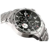 Tommy Hilfiger Cool Sport Multifunction Black Dial Silver Steel Strap Watch for Men - 1791141