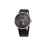 Calvin Klein Accent Black Dial Black Leather Strap Watch for Men - K2Y211C3