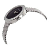 Calvin Klein Firm Black Dial Silver Mesh Bracelet Watch for Women - K3N23121