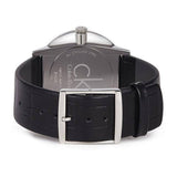 Calvin Klein Grey Dial Black Leather Strap Watch for Women - K2Y2Y1CU