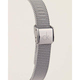 Calvin Klein Minimal Grey Dial Silver Mesh Bracelet Watch for Women - K3M231Y3