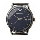 Emporio Armani Luigi Quartz Blue Dial Grey Mesh Bracelet Watch For Men - AR11053