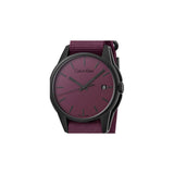 Calvin Klein Tone Maroon Dial Maroon NATO Strap Watch for Men - K7K514UP