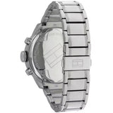 Tommy Hilfiger Trent Quartz Black Dial Silver Steel Strap Watch for Men - 1791054