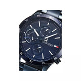 Tommy Hilfiger Bank Quartz Blue Dial Blue Steel Strap Watch for Men - 1791720