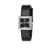 Calvin Klein Mark Black Dial Black Leather Strap Watch for Women - K3R231C1