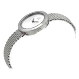 Calvin Klein Firm White Dial Silver Mesh Bracelet Watch for Women - K3N23126