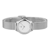 Calvin Klein Minimal White Dial Silver Mesh Bracelet Watch for Women - K3M2312Y