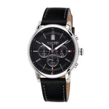 Tommy Hilfiger Kyle Quartz Black Dial Black Leather Strap Watch for Men - 1791630