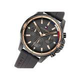 Tommy Hilfiger Mason Black Dial Black Rubber Strap Watch for Men - 1791792