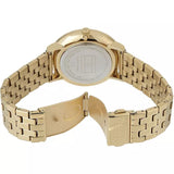 Tommy Hilfiger Jenna Quartz White Dial Gold Steel Strap Watch for Women - 1782069