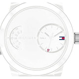 Tommy Hilfiger Denim White Dial White Rubber Strap Watch for Men - 1791558