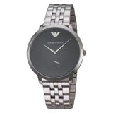 Emporio Armani Classic Quartz Black Dial Silver Steel Strap Watch For Men - AR11161