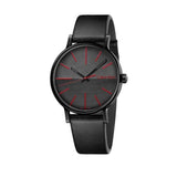 Calvin Klein Boost Black Dial Black Leather Strap Watch for Men - K7Y214CY