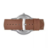 Emporio Armani Renato Quartz Silver Dial Brown Leather Strap Watch For Men - AR11185