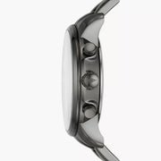 Fossil Goodwin Chrono Analog Black Dial Grey Steel Strap Watch for Men - FS5518