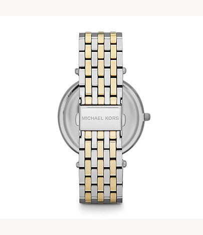 Michael Kors Darci Silver Dial Two Tone Stainless Steel Strap Watch for Women - MK3215