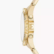 Fossil Garrett Chronograph Gold Dial Gold Steel Strap Watch for Men - FS5772