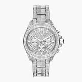 Michael Kors Wren Chronograph Crystals Silver Dial Silver Steel Strap Watch For Women - MK6317