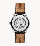 Fossil Townsman Automatic Blue Dial Brown Leather Strap Watch for Men - ME3110