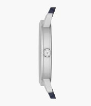 Emporio Armani Kappa Quartz Blue Dial Blue Leather Strap Watch For Women - AR11012