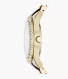 Fossil Stella Multifunction Gold Dial Two Tone Steel Strap Watch for Women - ES4756
