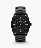 Fossil Machine Black Dial Black Steel Strap Watch for Men - FS4775