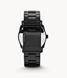 Fossil Machine Black Dial Black Steel Strap Watch for Men - FS4775