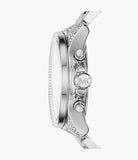 Michael Kors Wren Chronograph Crystals Silver Dial Silver Steel Strap Watch For Women - MK6317