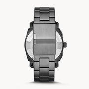 Fossil Machine Chronograph Brown Dial Grey Steel Strap Watch for Men - FS4931