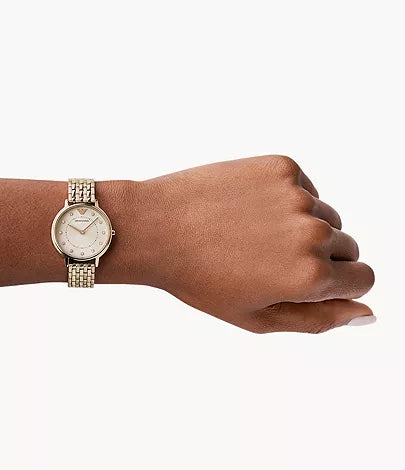 Emporio Armani Dress Quartz Rose Gold Dial Rose Gold Steel Strap Watch For Women Emporio Armani Dress Quartz Rose Gold Dial Rose Gold Steel Strap Watch For Women