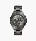 Fossil Garrett Chronograph Grey Dial Grey Steel Strap Watch for Men - FS5621